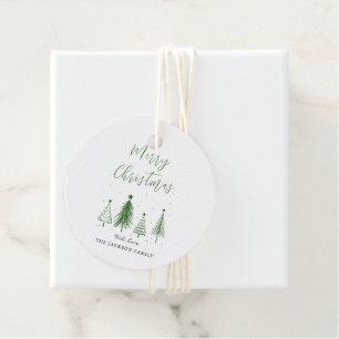 Christmas Tree Vector Merry Christmas Favour Tags