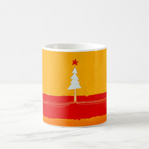 Christmas Tree, Vintage, Abstract  Coffee Mug