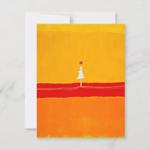 Christmas Tree, Vintage, Abstract  Holiday Card