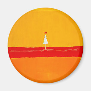 Christmas Tree, Vintage, Abstract  Magnet