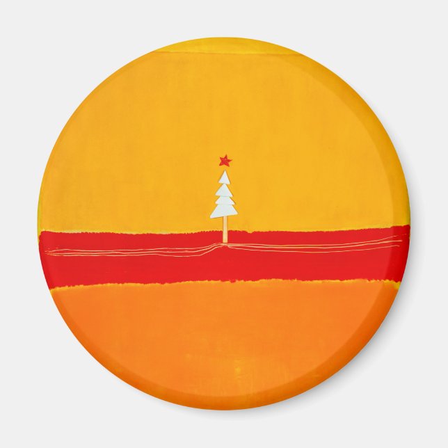 Christmas Tree, Vintage, Abstract  Magnet (Front)