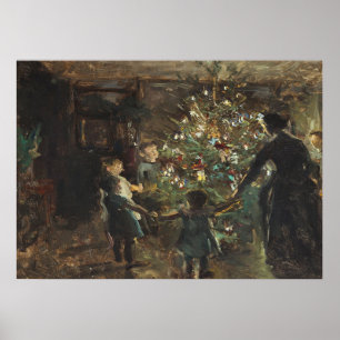 Christmas Tree Vintage Art  Poster