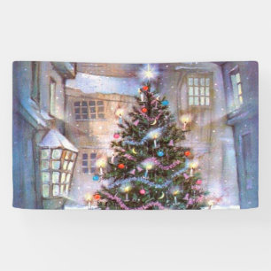 Christmas Tree Vintage Banner