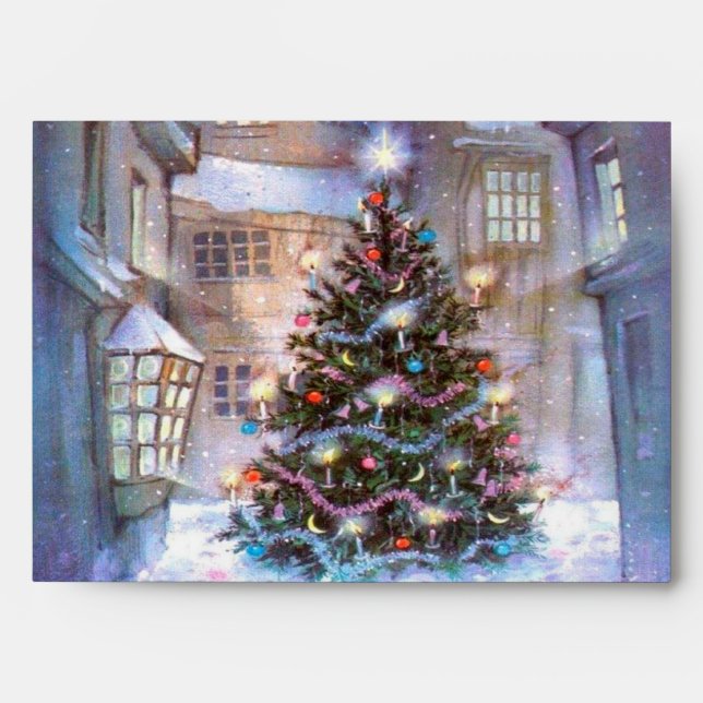 Christmas Tree Vintage Envelope (Front)