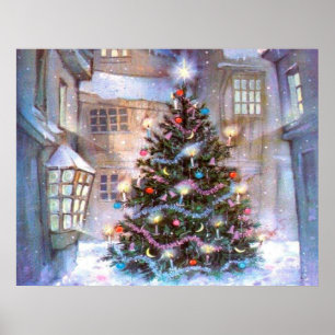 Christmas Tree Vintage Poster