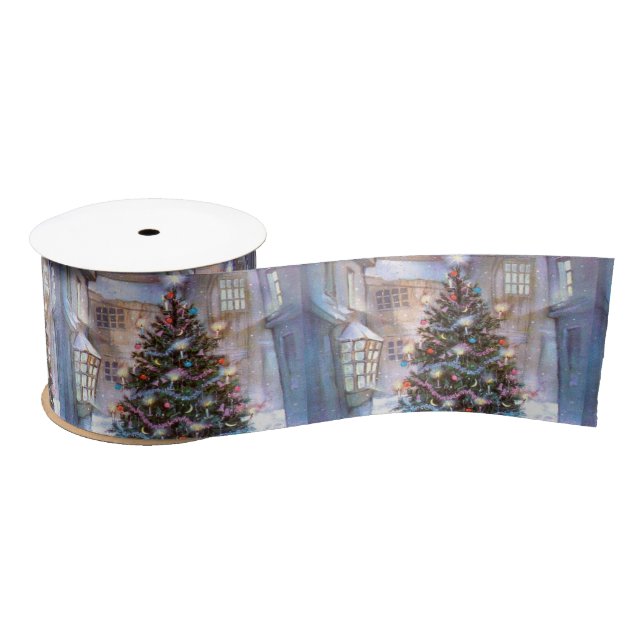 Christmas Tree Vintage Satin Ribbon (Spool)