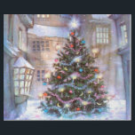 Christmas Tree Vintage Wrapping Paper<br><div class="desc">Beautiful original vintage Christmas tree illustration with sparkling lights.</div>