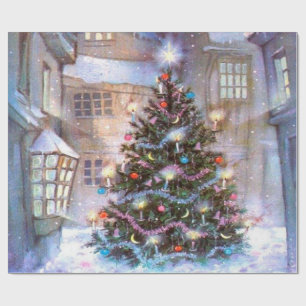 Christmas Tree Vintage Wrapping Paper