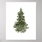 Christmas Tree Watercolor Poster (Front)