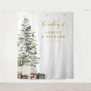 Christmas Tree Wedding Backdrops Tapestry