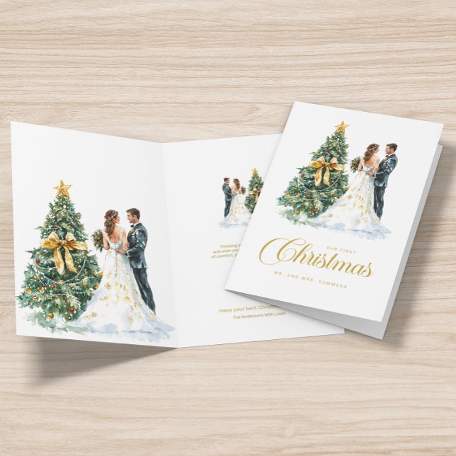 Christmas Tree Wedding Couple Our First Christmas Card (Creator Uploaded)