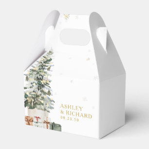 Christmas Tree Wedding Favour Boxes