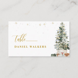 Christmas Tree Wedding Flat Place Card