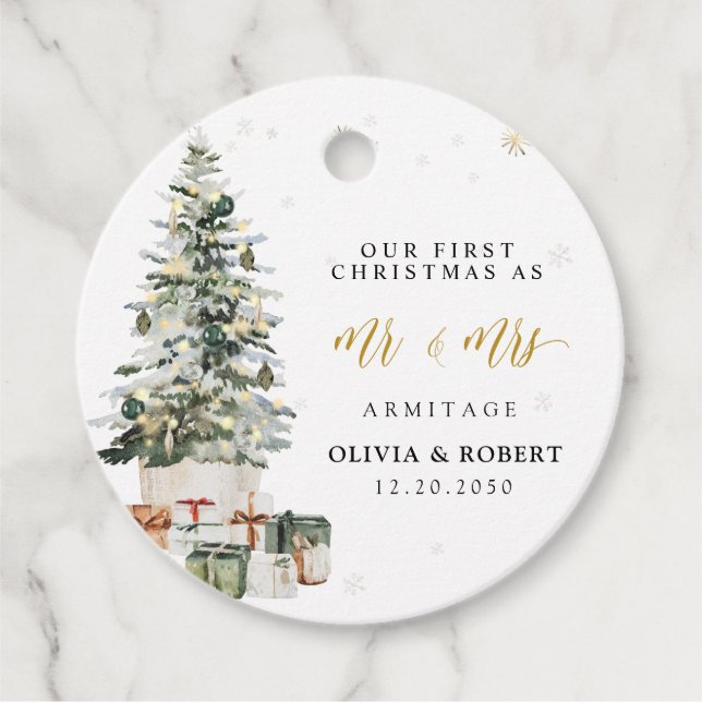 Christmas Tree Wedding Gift Tag (Front)