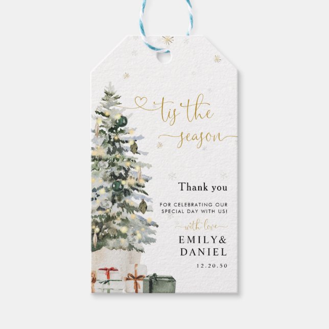 Christmas Tree Wedding Gift Tag (Front)