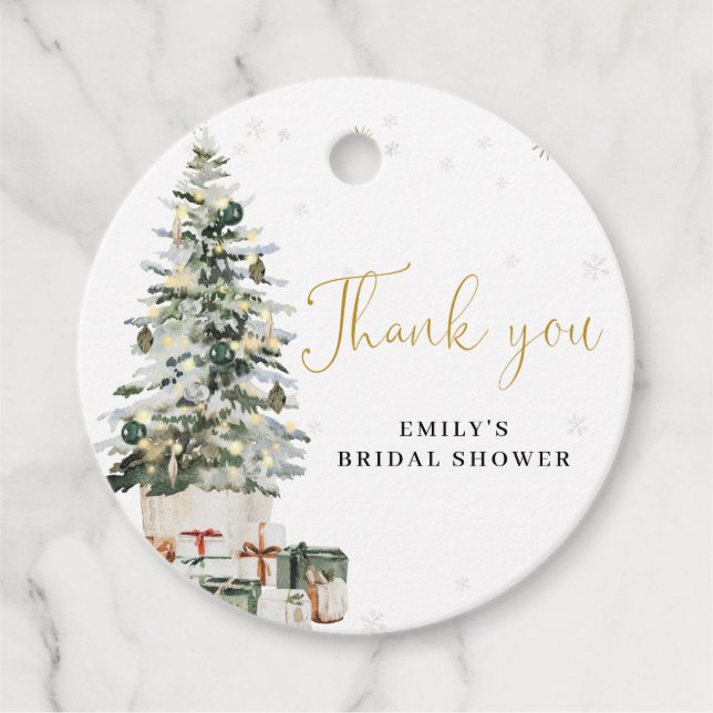 Christmas Tree Wedding Gift Tag (Front)