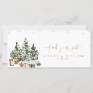 Christmas Tree Wedding Head Table Sign