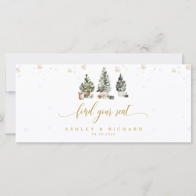 Christmas Tree Wedding Head Table Sign (Front)