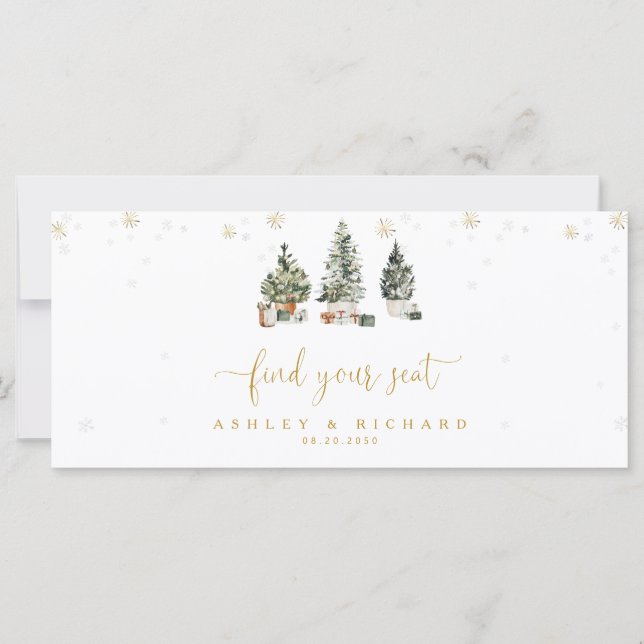 Christmas Tree Wedding Head Table Sign (Front)