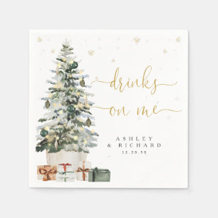 Christmas Tree Wedding Napkins