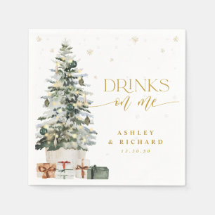 Christmas Tree Wedding Napkins