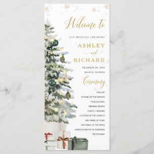 Christmas Tree Wedding Programme