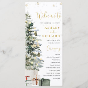 Christmas Tree Wedding Programme