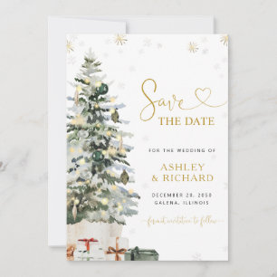 Christmas Tree Wedding Save The Date