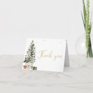 Christmas Tree Wedding Thank You Card