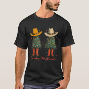 Christmas Tree Western Howdy Cowboy Xmas Lover Cos T-Shirt