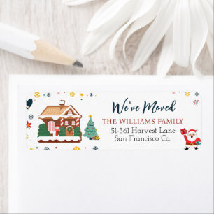 Christmas Tree We've Moved  Holiday Moving Label