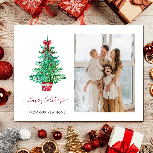Christmas Tree We've Moved Photo Holiday Cards (Creator Uploaded)