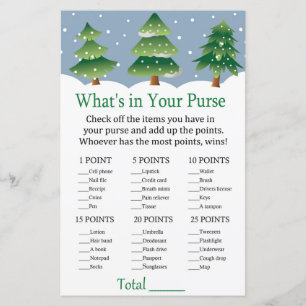 Christmas tree What's in your purse game