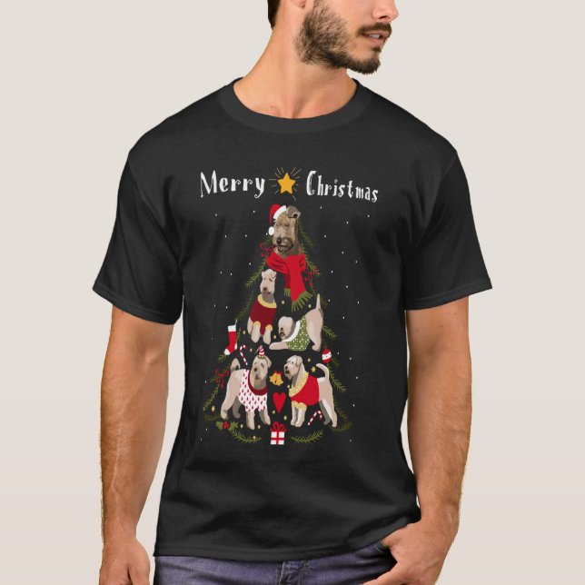 Christmas Tree Wheaten Terrier Lover Xmas Dog Owne T-Shirt (Front)