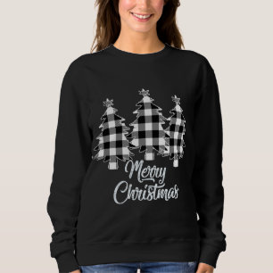 Christmas Tree White Buffalo Plaid Christmas Sweatshirt