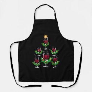 Christmas Tree Wine Apron