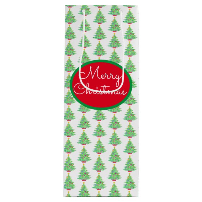 Christmas Tree Wine Bag (Front)