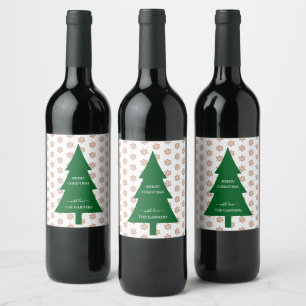 Christmas Tree  Wine Label