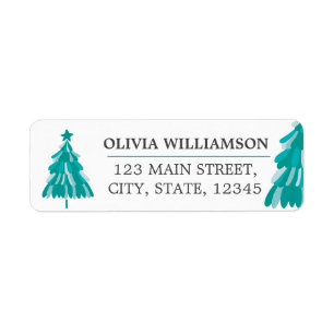 Christmas Tree Winter Forest Address