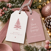 Christmas Tree Winter Motif Dusty Rose ID1336