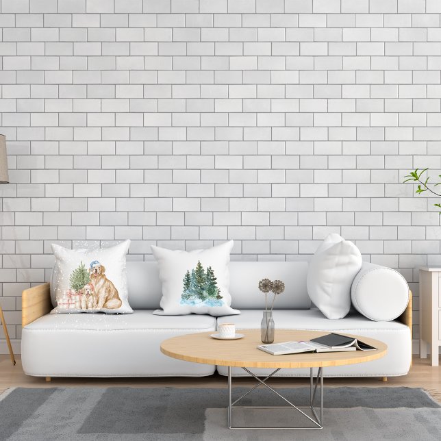 Christmas tree winter Throw Pillow (Creator Uploaded)