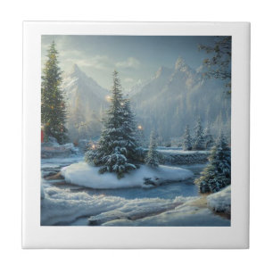 Christmas tree winter  tile