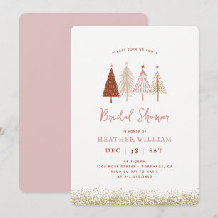 Christmas Tree Winter Wonderland Bridal Shower Invitation