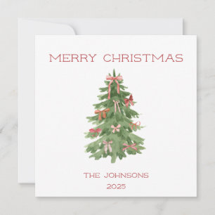 Christmas Tree with Bows Holiday Card