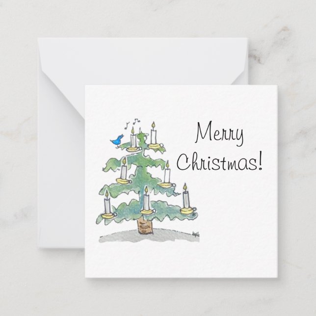 Christmas Tree With Candles Card (Front)