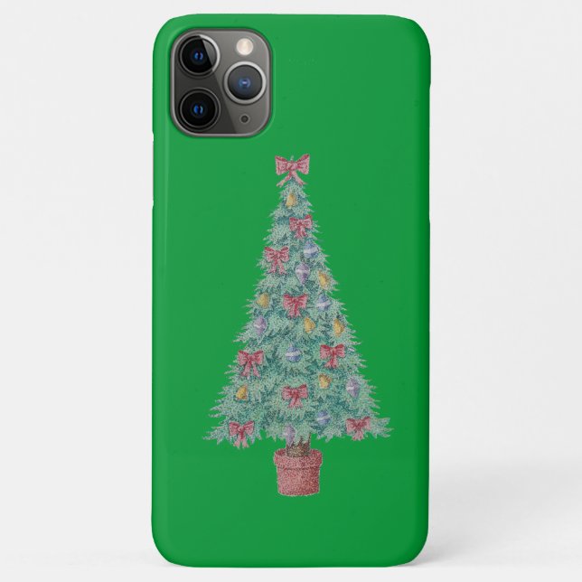 Christmas tree with decorations red bows bells Case-Mate iPhone case (Back)