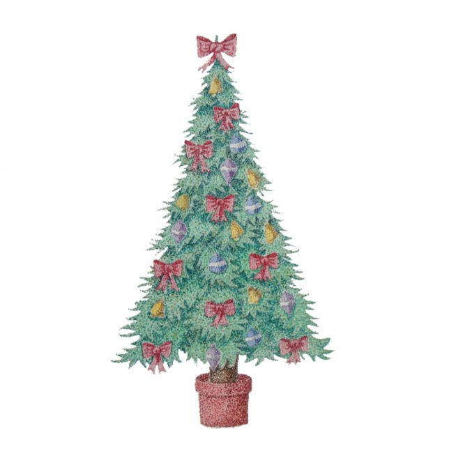 Christmas tree with decorations red bows bells tie (Creator Uploaded)