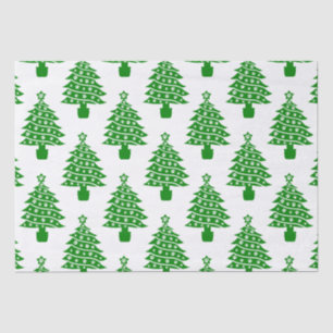 Christmas Tree With Dog Paw Prints Tissue Paper