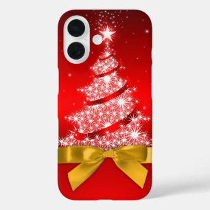 Christmas Tree with fake Bow iPhone 16 Case