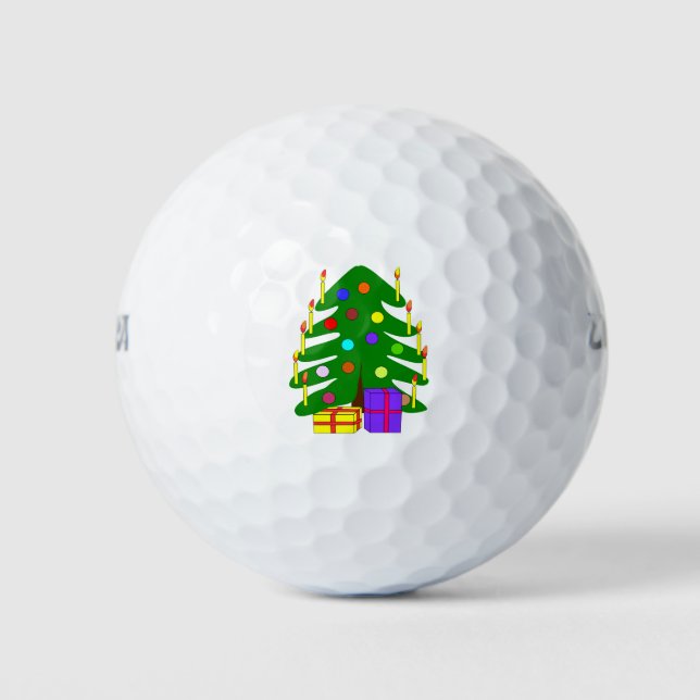 Christmas tree with gifts golf balls (Front)